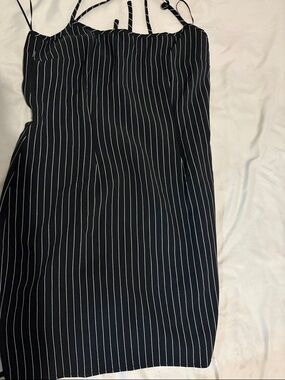 Men's Black Pinstripe Pants